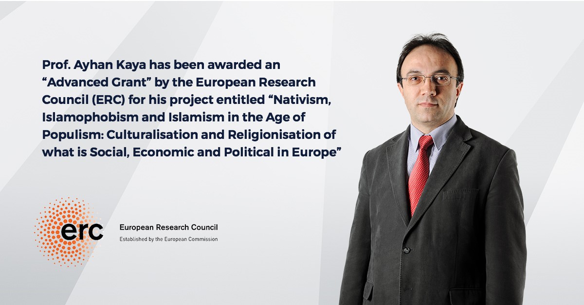 Prof. Ayhan Kaya has been awarded an “Advanced Grant” by the European Research Council (ERC).