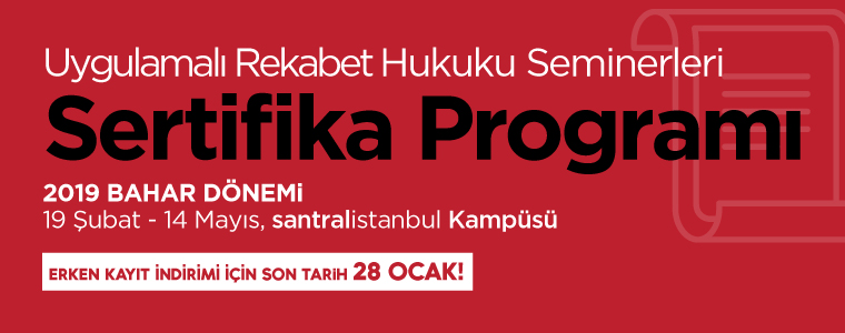 Uygulamalı Rekabet Hukuku Seminerleri Sertifika Programı