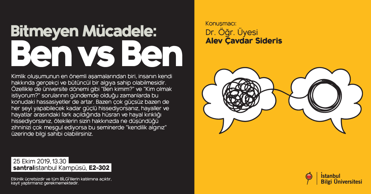 PDB seminerleri: “Bitmeyen Mücadele: Ben vs Ben”