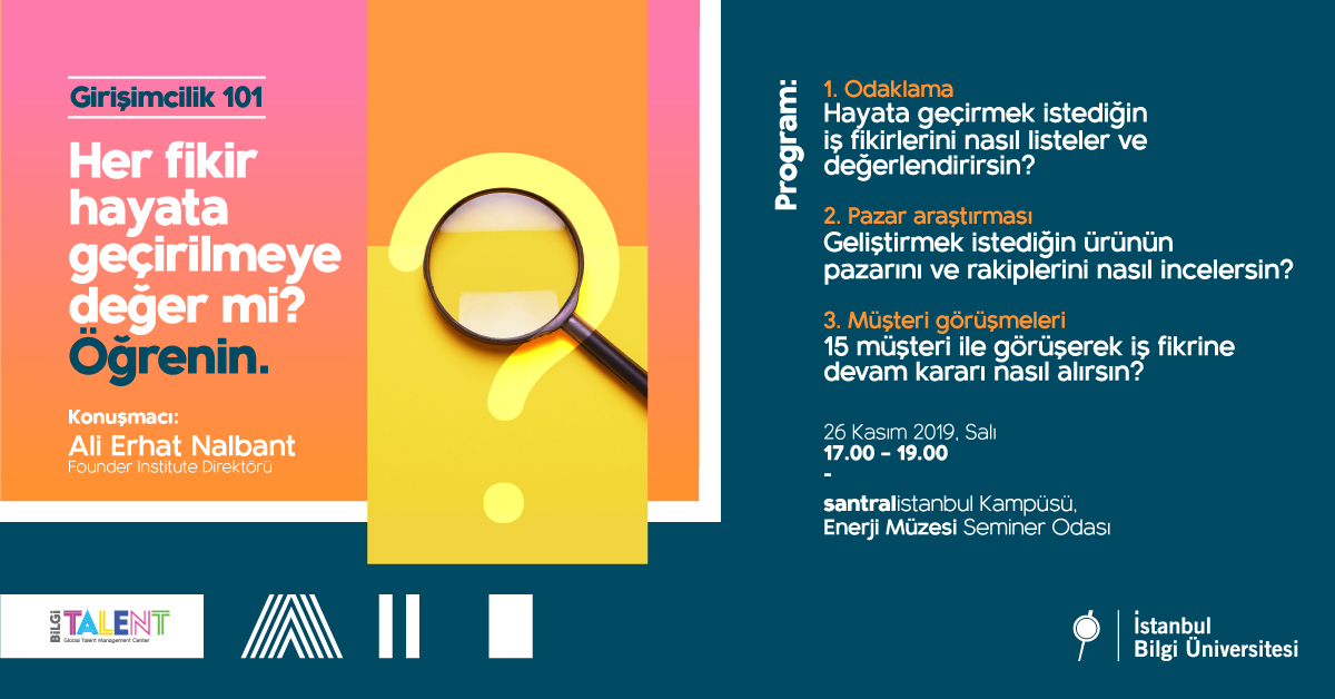 Seminer: Girişimcilik 101 Seminer: Girişimcilik 101