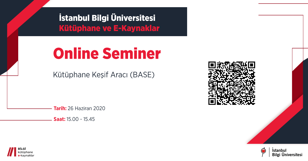 BİLGİ Kütüphane ve E-Kaynaklar Online Seminer: Kütüphane Keşif Aracı (BASE)