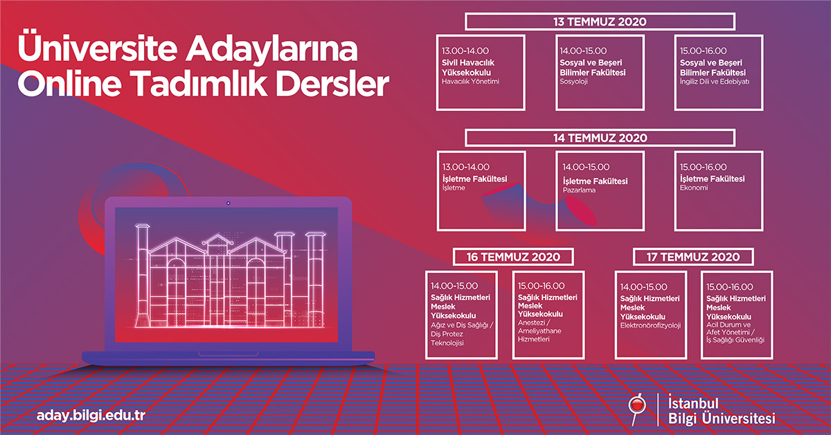 Üniversite Adayları için Online Tadımlık Dersler