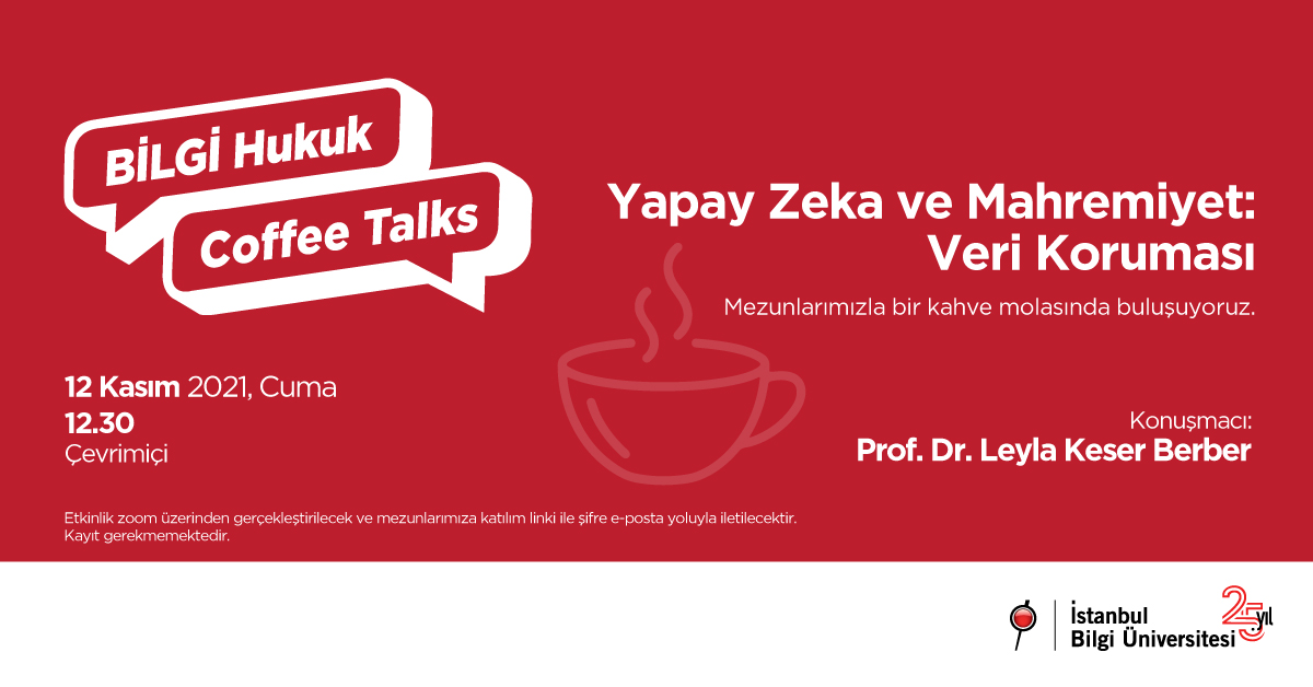 BİLGİ Hukuk Coffee Talks: Yapay Zeka ve Mahremiyet – Veri Koruması