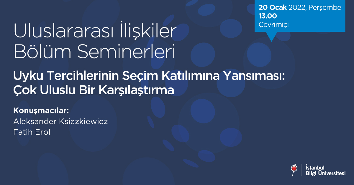 Uluslararası İlişkiler Bölüm Seminerleri