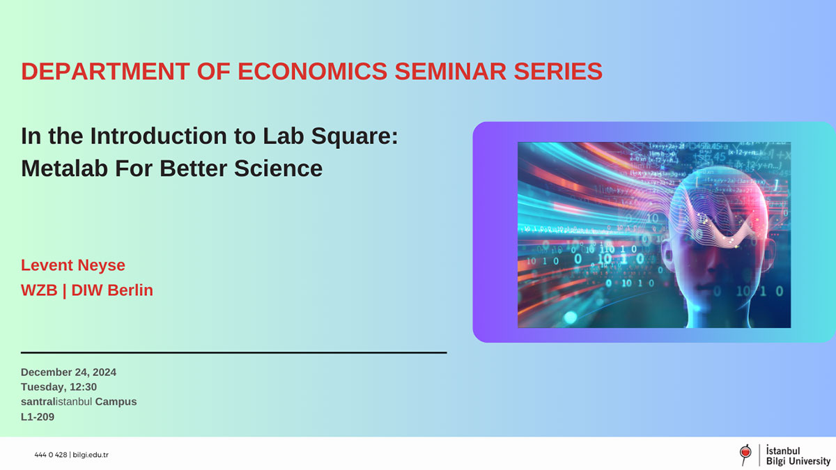 Department of Economics Seminar Series: In the Introduction to Lab Square: Metelab For Science