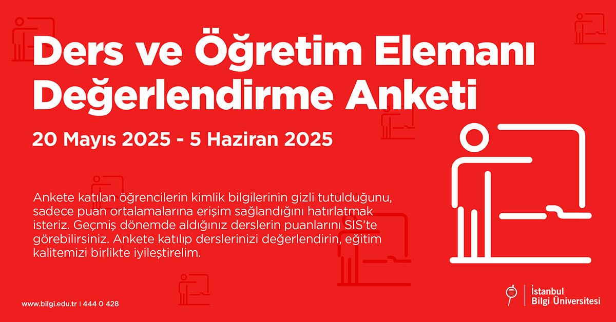2024-2025 Akademik Yılı Bahar Dönemi Ders ve Öğretim Elemanı Değerlendirme Anketi