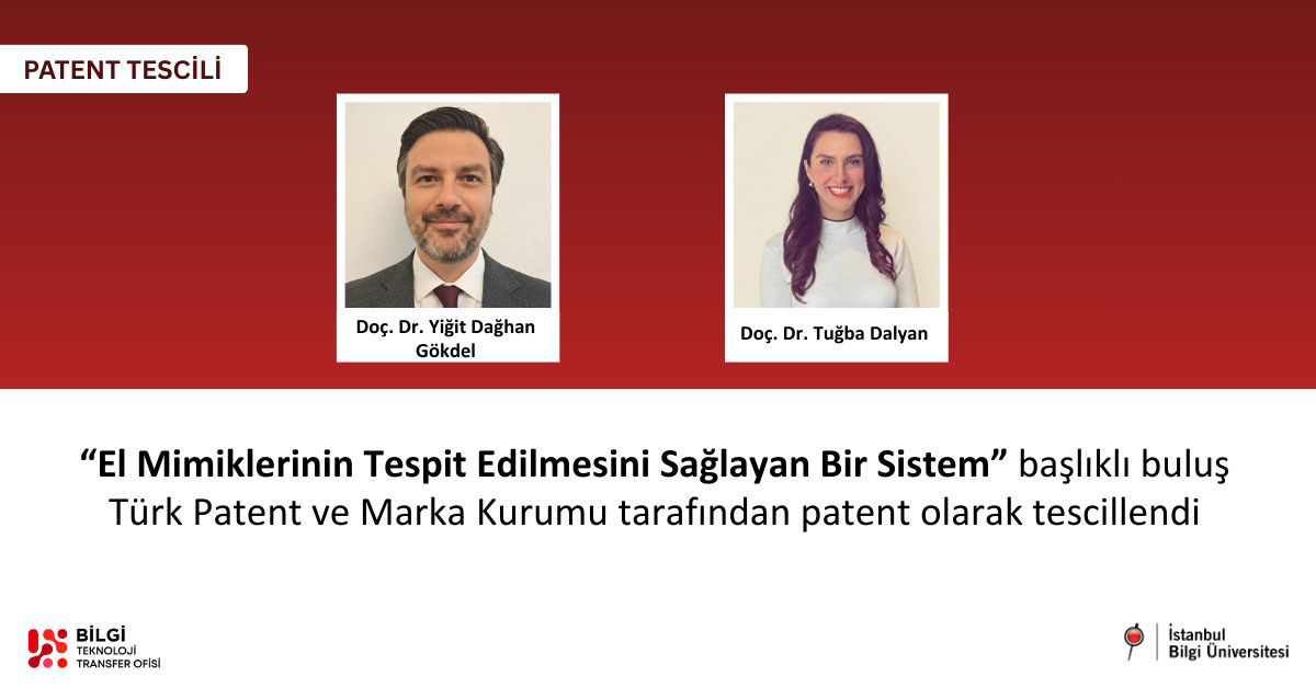 El Mimiklerinin Tespit Edilmesini Sağlayan Bir Sistem’ başlıklı buluş patent aldı