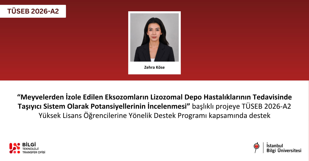 Biyomühendislik Yüksek Lisans Programı öğrencimizin projesine TÜSEB desteği